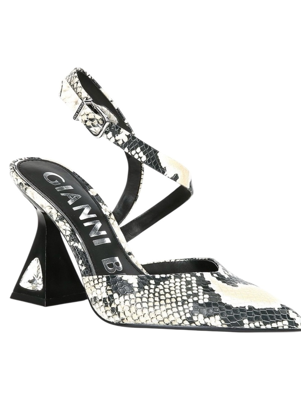 Gianni Bini Snake Print Jewel Heel Pumps
